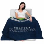 seattle seahawks grunge texture blue blanket latest model