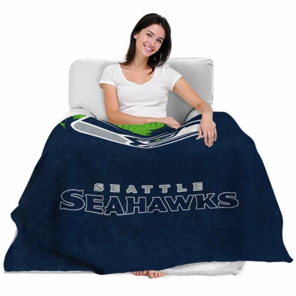 seattle seahawks grunge texture blue blanket latest model