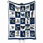 seattle seahawks mickey minnie blue white blanket best selling