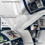 seattle seahawks mickey minnie blue white blanket best selling