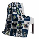 seattle seahawks mickey minnie blue white blanket best selling