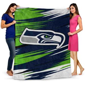 seattle seahawks paint streaks blue white blanket fashion forward