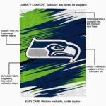 seattle seahawks paint streaks blue white blanket new arrival