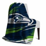 seattle seahawks paint streaks blue white blanket top rated