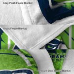 seattle seahawks splatter effect blue blanket best selling