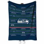 seattle seahawks striped pattern blue blanket best selling