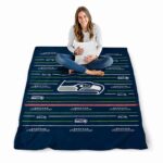 seattle seahawks striped pattern blue blanket best selling