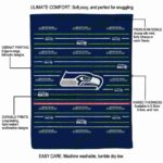 seattle seahawks striped pattern blue blanket best selling