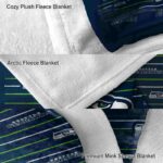 seattle seahawks striped pattern blue blanket best selling