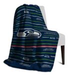 seattle seahawks striped pattern blue blanket best selling