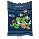 seattle seahawks three musketeers blue blanket best selling