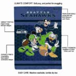 seattle seahawks three musketeers blue blanket best selling