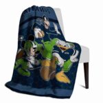 seattle seahawks three musketeers blue blanket best selling