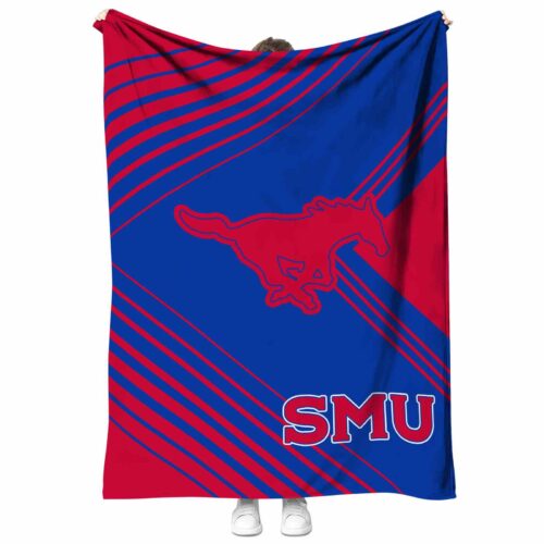 smu mustangs diagonal stripes blue blanket best selling