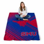 smu mustangs diagonal stripes blue blanket best selling