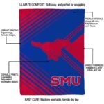 smu mustangs diagonal stripes blue blanket best selling