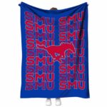 SMU Mustangs Fan Pride Blue Blanket 1 smu mustangs fan pride blue blanket best selling