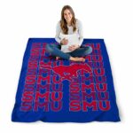 smu mustangs fan pride blue blanket best selling