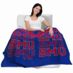 smu mustangs fan pride blue blanket best selling