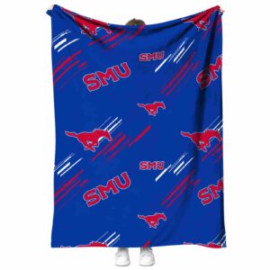 smu mustangs fan spirit blue blanket best selling