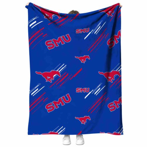 smu mustangs fan spirit blue blanket best selling