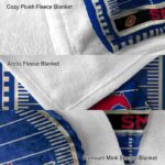 smu mustangs football field blue blanket best selling