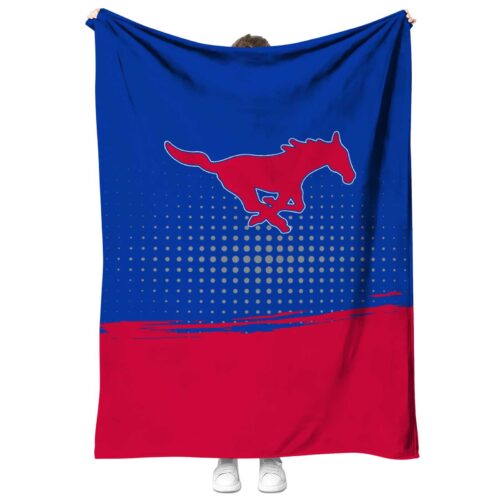 smu mustangs gradient dots blue blanket best selling