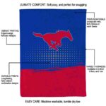 smu mustangs gradient dots blue blanket best selling