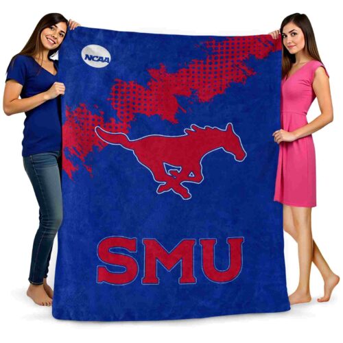 smu mustangs grunge texture blue blanket fashion forward