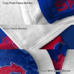 smu mustangs grunge texture blue blanket best selling