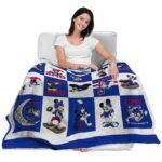 smu mustangs mickey minnie blue white blanket best selling