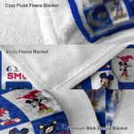 smu mustangs mickey minnie blue white blanket best selling