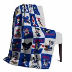 smu mustangs mickey minnie blue white blanket best selling