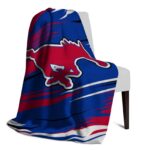 smu mustangs paint streaks blue white blanket best selling