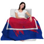 smu mustangs splatter effect blue blanket best selling