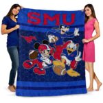 smu mustangs three musketeers blue blanket best selling