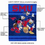 smu mustangs three musketeers blue blanket best selling