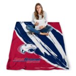 south alabama jaguars brushstrokes blue white blanket best selling