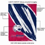 south alabama jaguars brushstrokes blue white blanket best selling