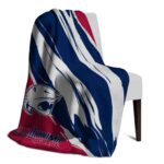 south alabama jaguars brushstrokes blue white blanket best selling