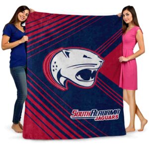 south alabama jaguars diagonal stripes blue blanket fashion forward