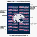 south alabama jaguars fan pride blue blanket best selling