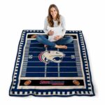 south alabama jaguars football field blue blanket high quality