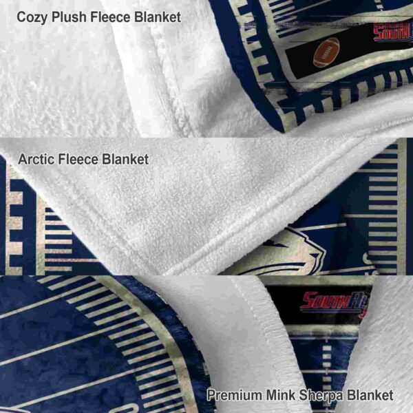 south alabama jaguars football field blue blanket premium grade