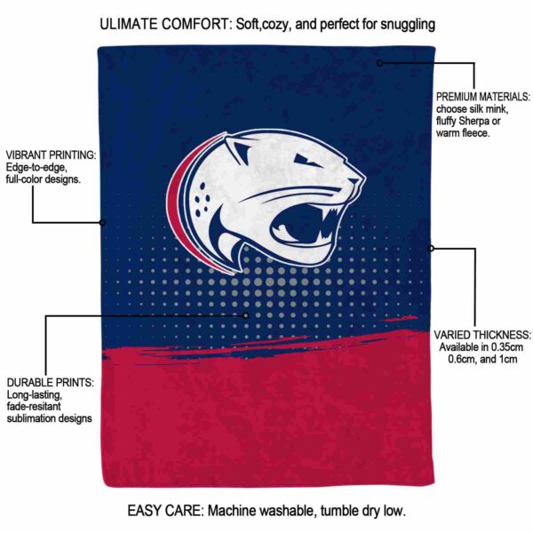 south alabama jaguars gradient dots blue blanket new arrival