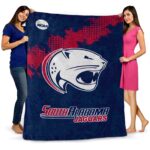south alabama jaguars grunge texture blue blanket fashion forward