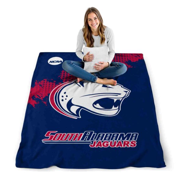 south alabama jaguars grunge texture blue blanket high quality