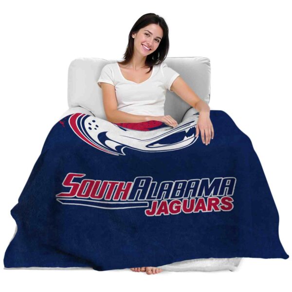 south alabama jaguars grunge texture blue blanket latest model