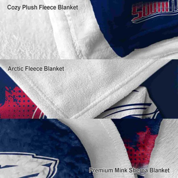 south alabama jaguars grunge texture blue blanket premium grade