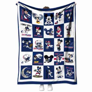 south alabama jaguars mickey minnie blue white blanket best selling